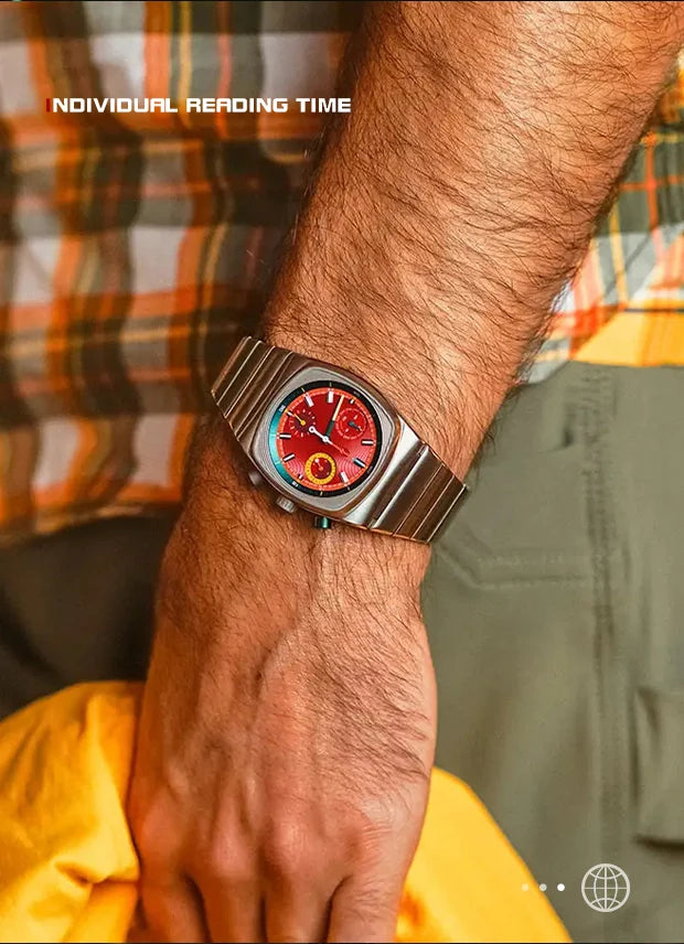 2025 Red square watch niche light luxury, high-end men's watch, trendy watch