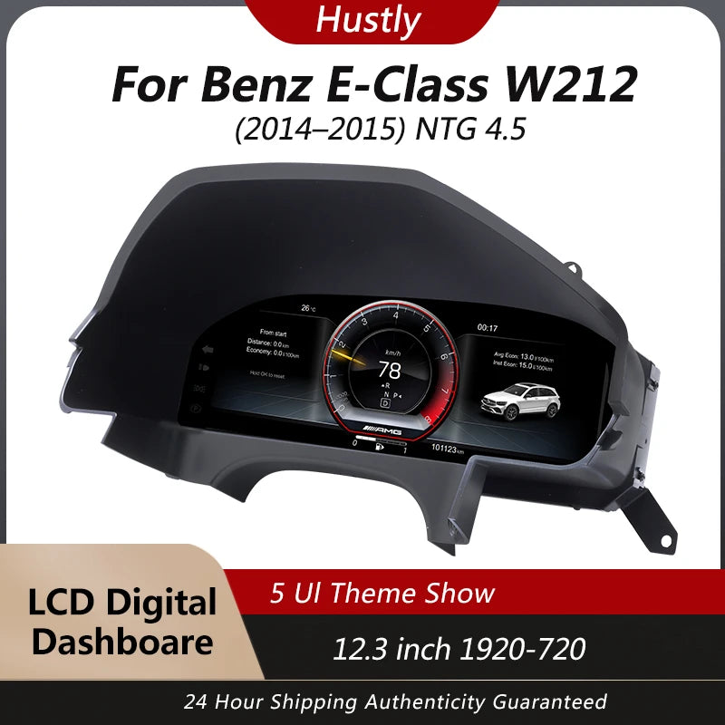 12.3-inch digital instrument cluster for Mercedes-Benz E-Class W212 (2014–2015) NTG 4.5 Cluster instrument panel Speedometer