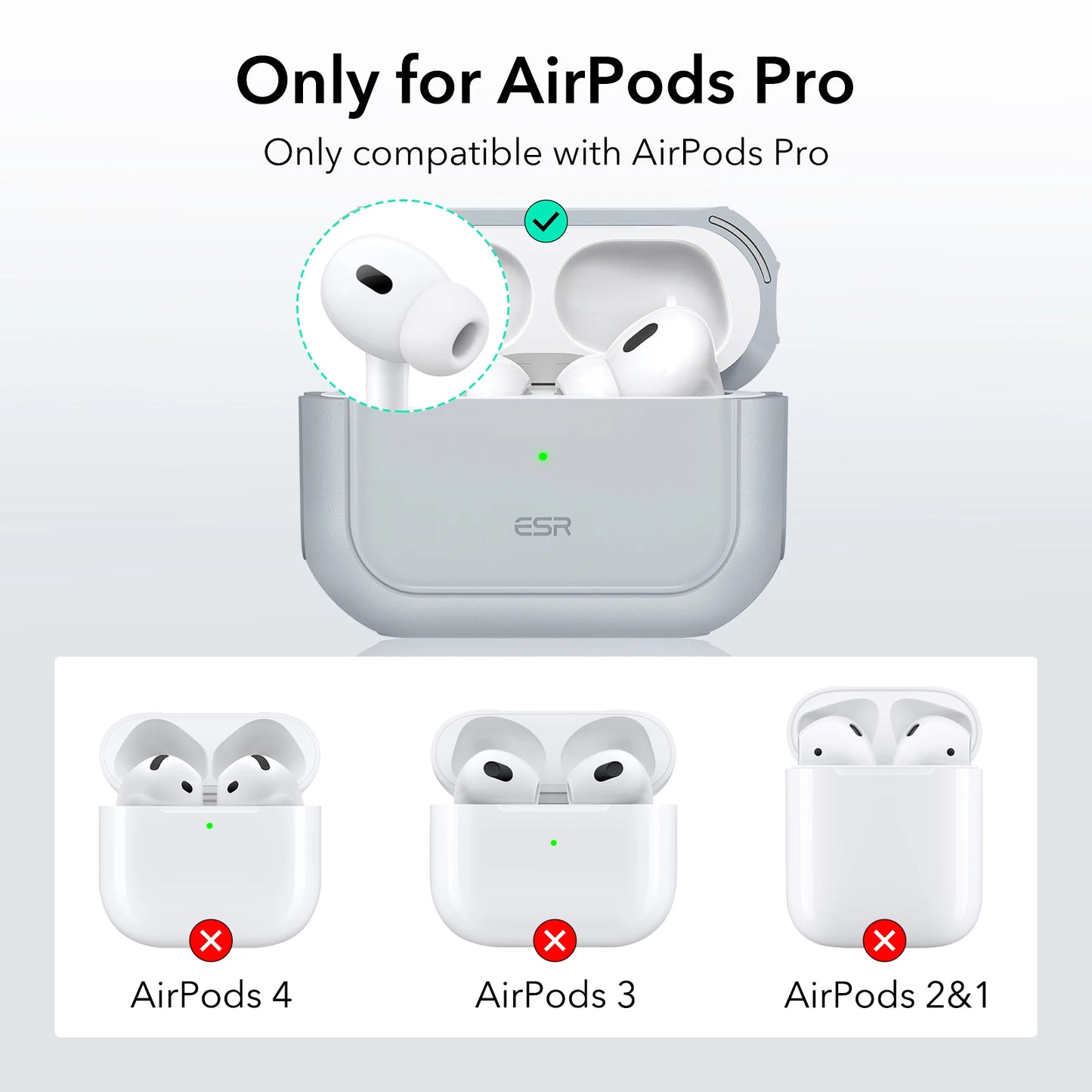 AirPods Pro 2 Case5,Airpods Pro 2023/22/19 MagSafe Cover,USB-C/Lightning Cable