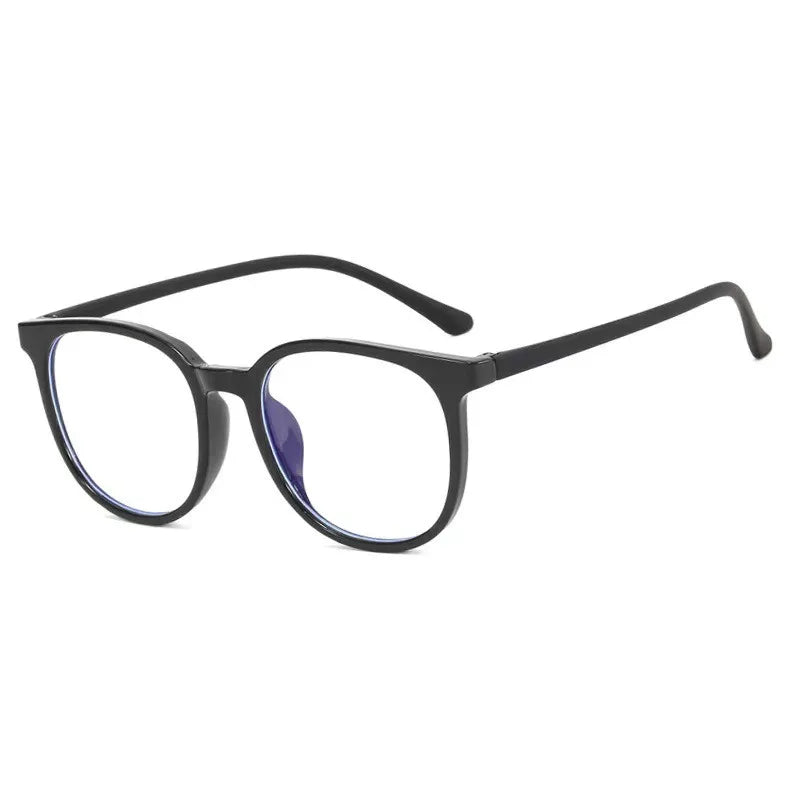 Photochromic Anti Radiation Glasses for Men and Women Simple Oval Anti-blue Transition Eyeglasses Outdoor Shade Sunglasses
