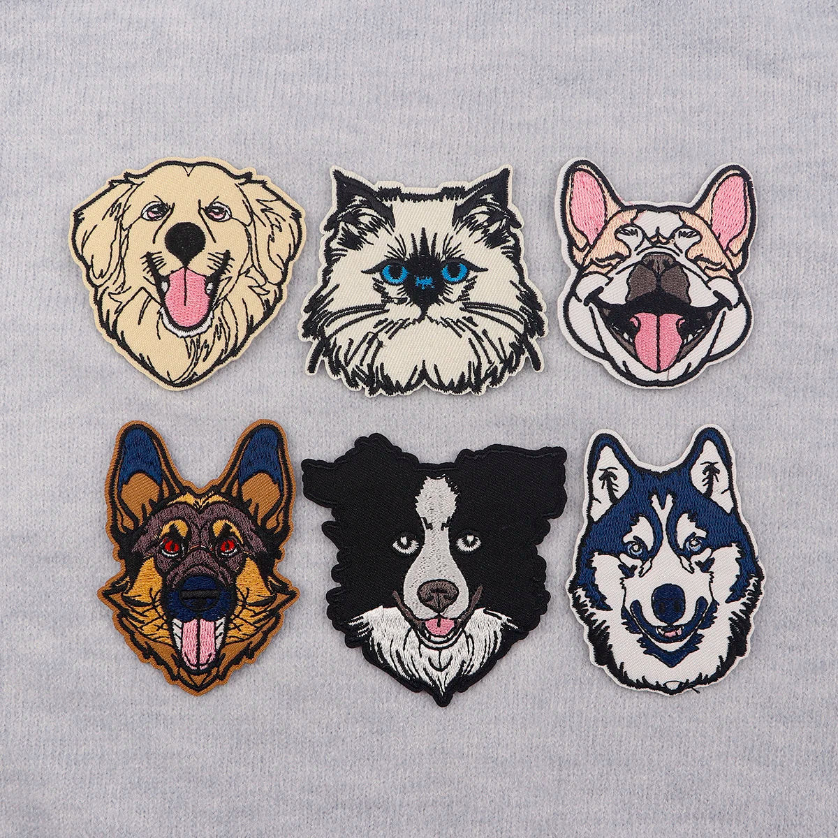 Cute Pet Dogs Embroidery Patch Cartoon Animals Iron On Patches For Clothing Thermoadhesive Patches On Clothes DIY Sew Badges