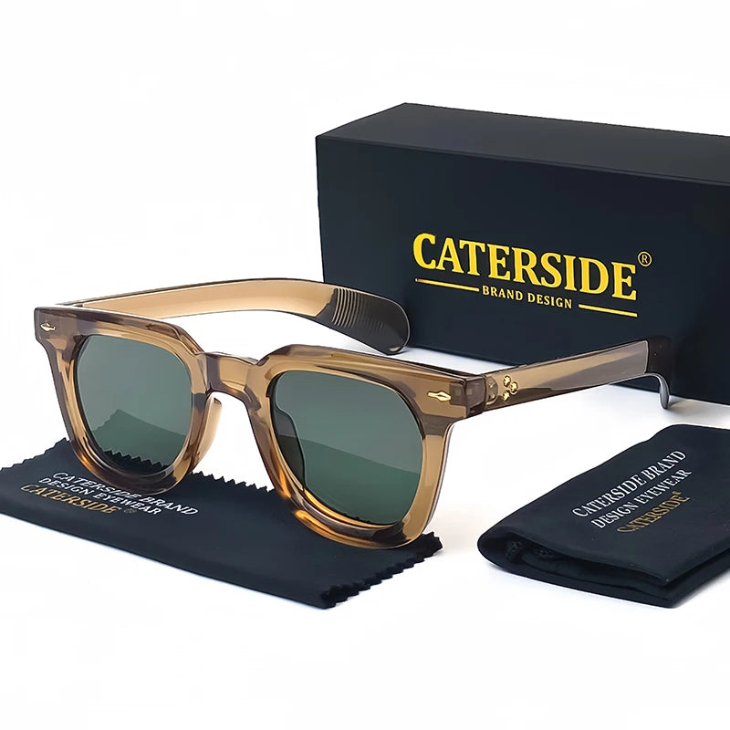 CATERSIDE Fashion Retro Sunglasses for Men Punk Brand Design Sun Glasses for Women Outdoor Beach Travel Glasses Summer Style