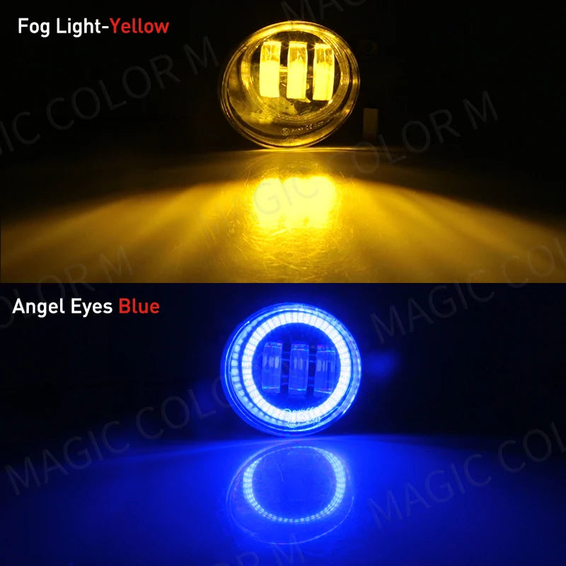 Angel Eye Fog Light For Toyota Highlander Kluger Avalon Prius C-HR CHR Estima 4Runner Car LED DRL Daytime Running Lamp 12V 2Pcs