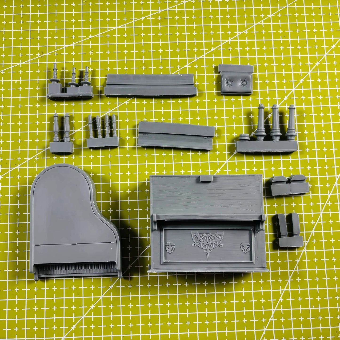 1/35 Casting Resin Model Assembly Kit, GK， Resin Scene Furniture, Piano Model Toy, Unpainted