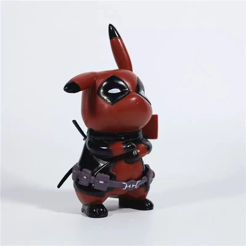 Pikachu Cos Deadpool Figure Q-version Pikachu Action Figures Statue Model