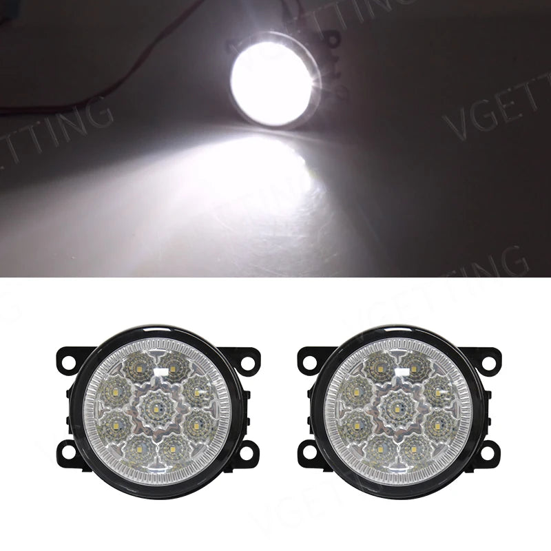 LED Fog Light For Citroen Ford Honda Suzuki Isuzu Mitsubishi Renault Auto Car Fog Lamp 8000LM 30W White Yellow 12V Waterproof