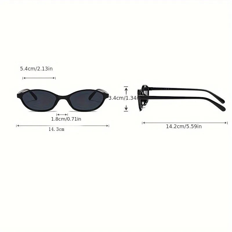 New Fashion Small Frame Women's Black Grey Casual Glasses