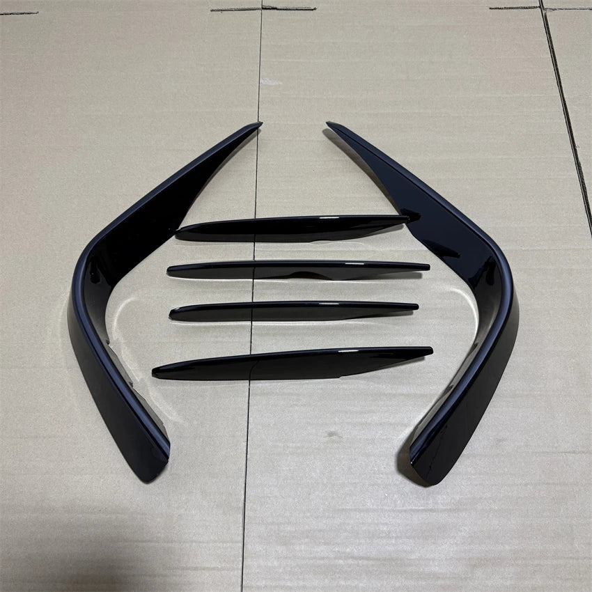 For Mercedes Benz GLC Class X253 GLC260 300 GLC43 AMG 2016-2019 Car Front Bumper Splitter Spoiler Fog Light Trim Gloss Black