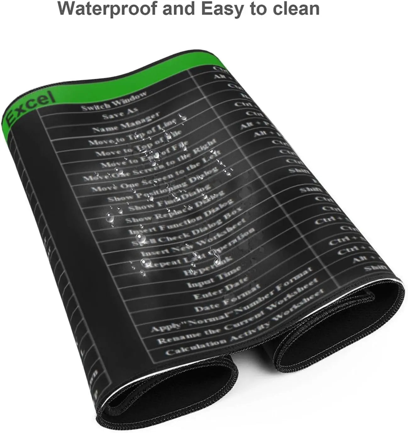 Excel Shortcut Keys Mouse Pad - Computer Word Outlook Command Prompt Extended Large Cheat Sheet Mousepad |PC Office Keyboard Mat