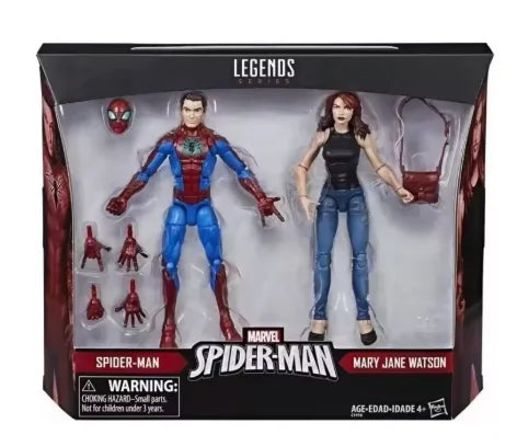 Original Hasbro Marvel Legends Series Spider-Man and Mary Jane Watson Anime Figure Toy Collection Model