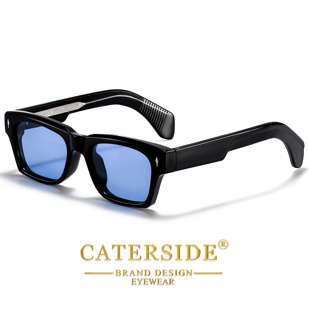 CATERSIDE Men's Polarized Fashion Sunglasses Thick Square Frame Eyeglass Women's Retro Casual Outdoor Essentials Glasses UV400