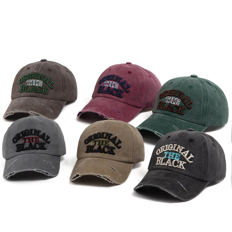 Vintage Baseball Cap Men Women Letter Embroidery Snapback Spring Summer Washed Cotton Hat Visor Fashion Caps For Daily Casual
