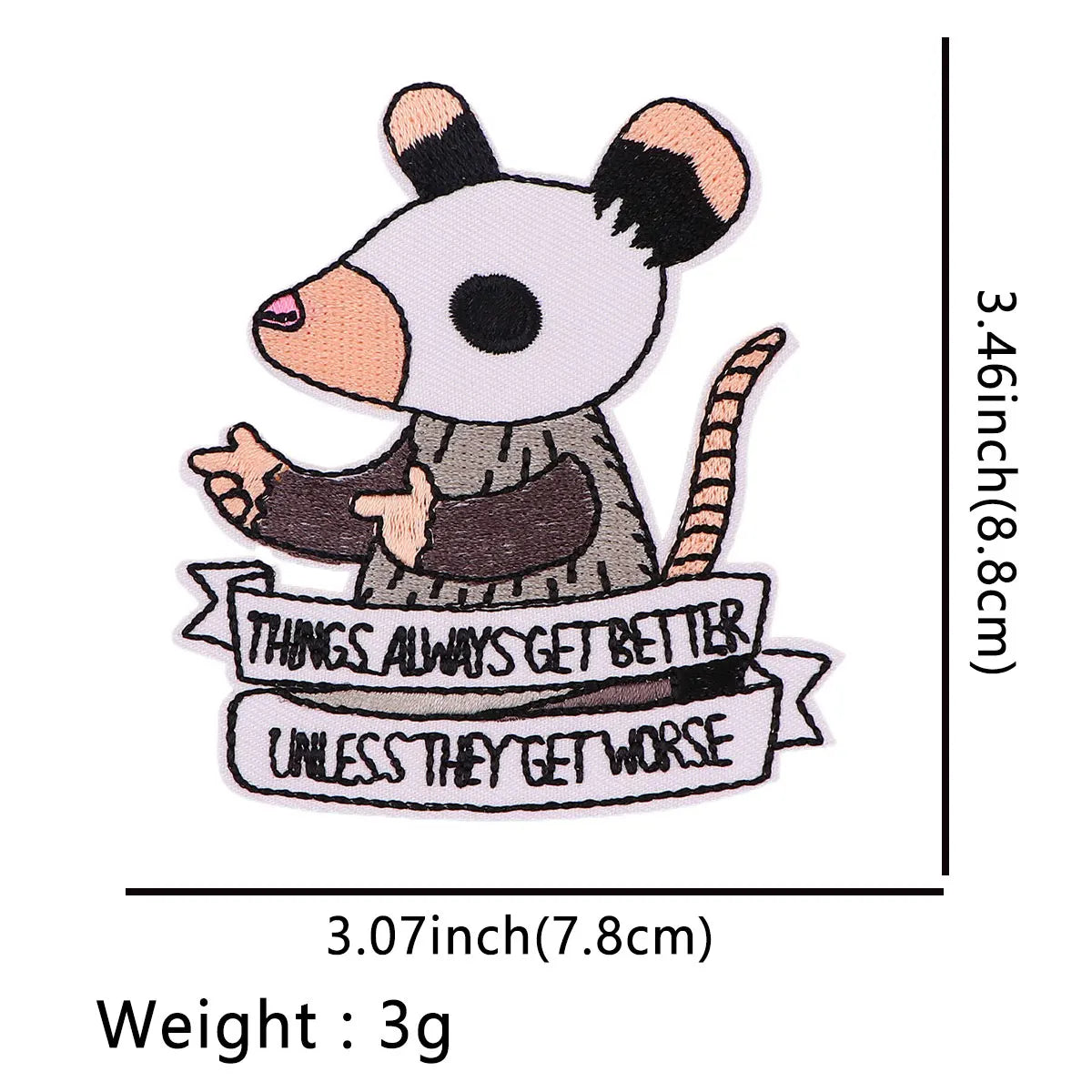 Funny Quotes Embroidered Patches for Clothing Koi Patches on Clothes Stickers Iron on Patches Animal Stripes Diy Appliques