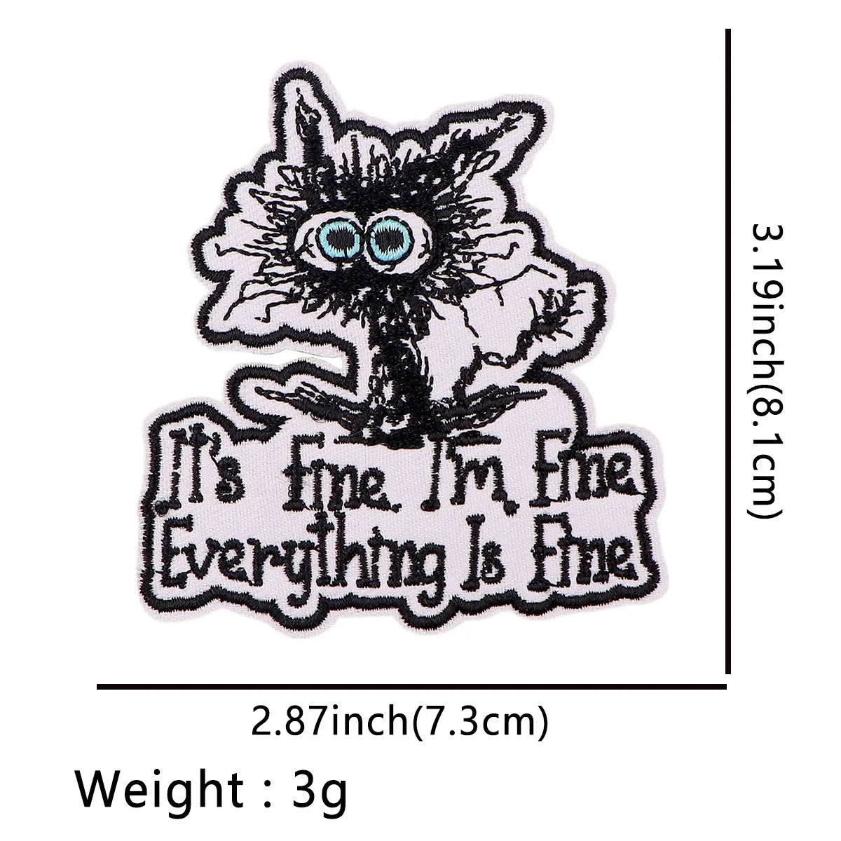 Funny Quotes Embroidered Patches for Clothing Koi Patches on Clothes Stickers Iron on Patches Animal Stripes Diy Appliques
