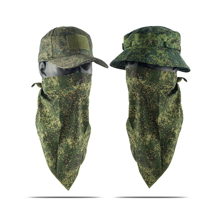 Tactical Camouflage Mask Hat Baseball Cap Skullies Knitted Elastic Outdoor Cap