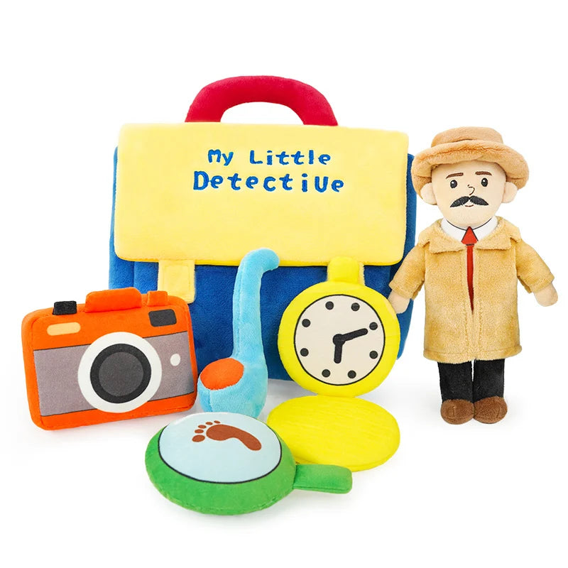 Cute Pretend Play Plush Toy Set My Little Policeman Chef Detective Firefighter Doctor Pirate Role-Play Intresting Toys Gift