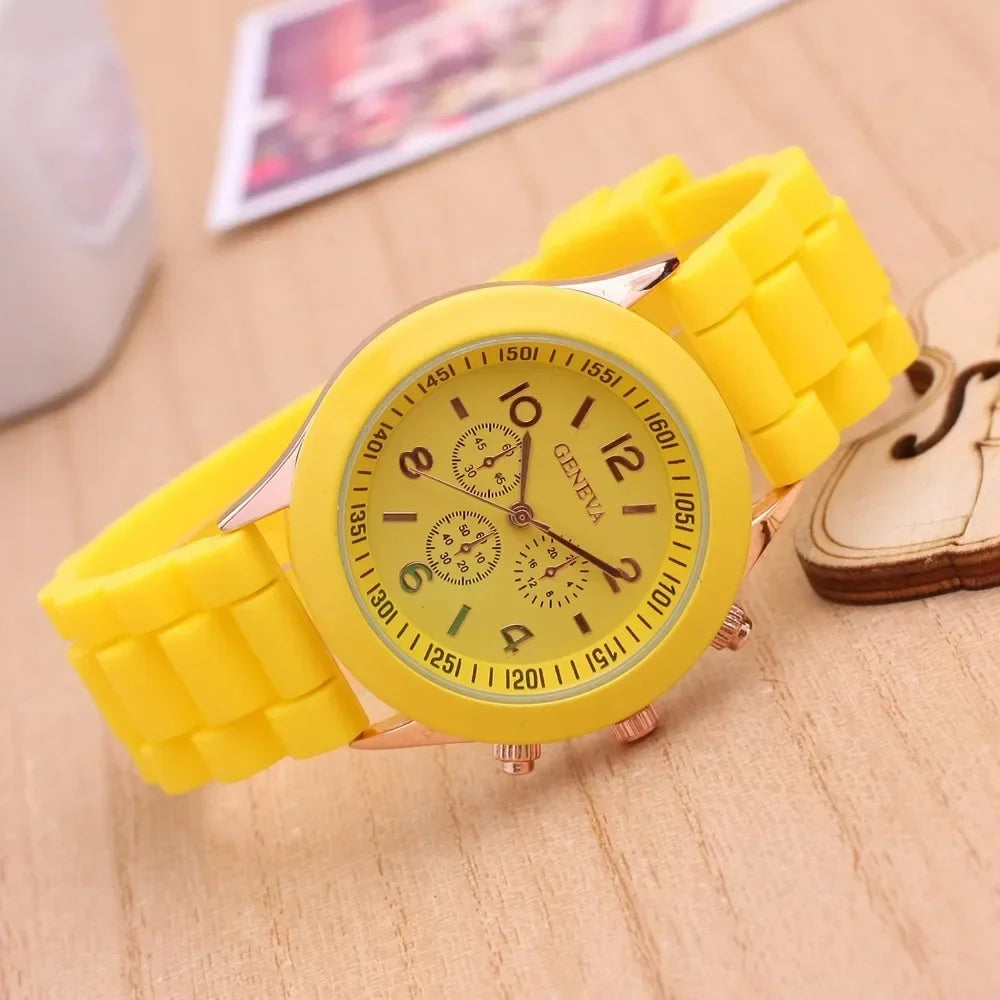 New Fashion Luxury Brand Women's Watch Silicone Strap Quartz Wrist Watch for Female Relogio Feminino Dropshipping