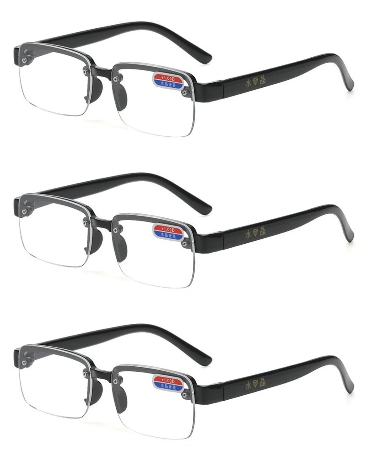Reading Glass Natural Crystal Lenses for Men and Women with Grade+1.0~+4.0 Eye Protection Glasses