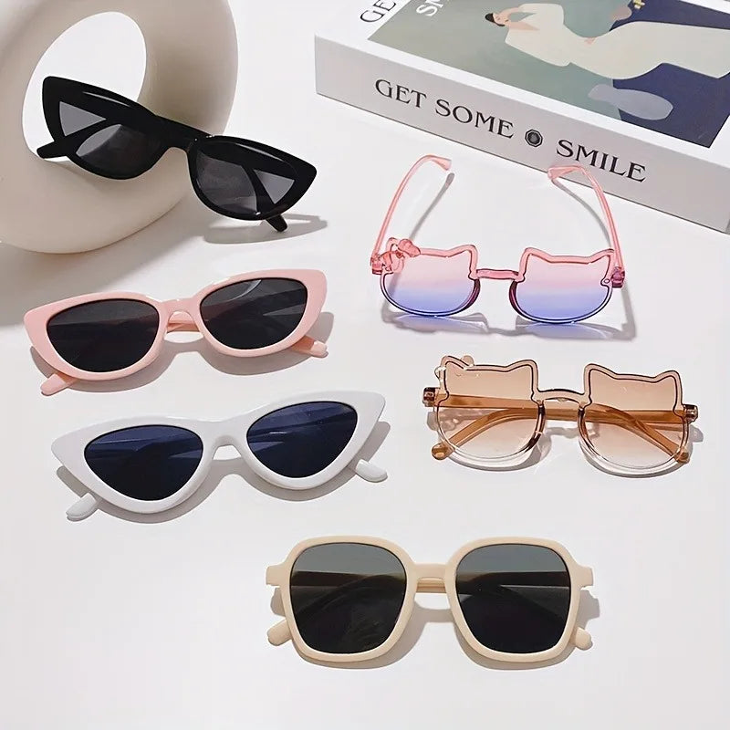 6 Pairs of Fashionable Decorative Frame Glasses Birthday Party Gifts Photo Props Daily Accessories Glasses Lightweight Design