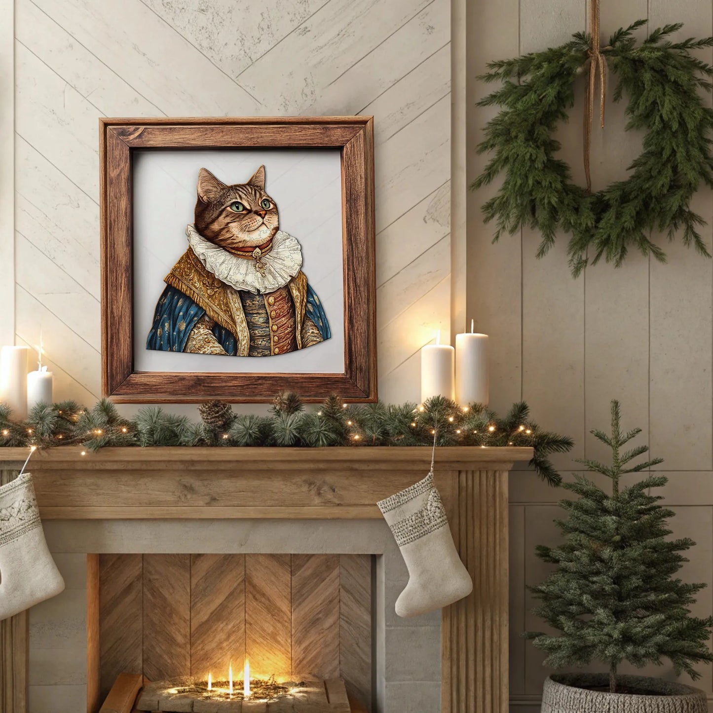 Artistic Cat Portrait Wooden Jigsaw Puzzles Unique Home Decor Christmas and Halloween Gift Toy For Teen And Kid