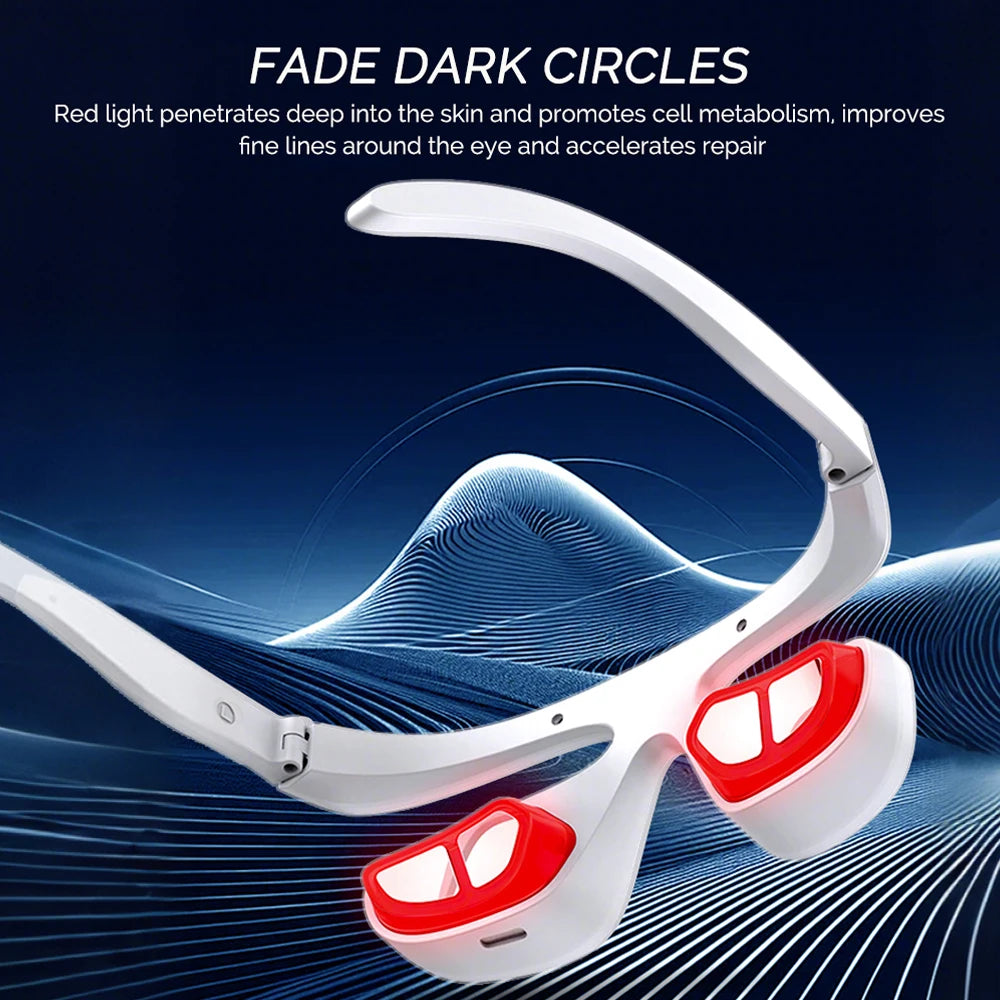 Electric Eye Massager Red Light Relieves Eye Fatigue Eyes Massage Glasses Eye Glasses Massager Dark Circles Remover