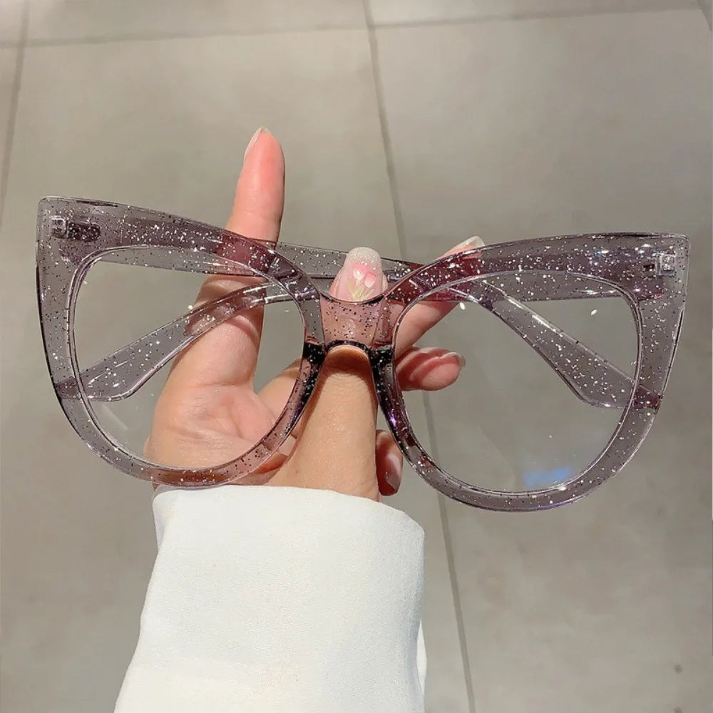 Cat Eye Anti Radiation Eyeglasses For Women Men Fashion Anti Blue Light UV400  Aesthetic Glasses Unisex Glass
