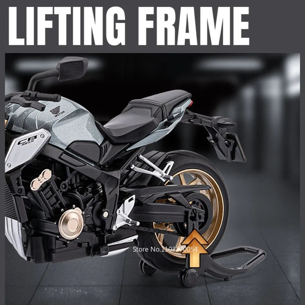 1:12 Honda CB650 CBR1000 Miniature Motorbicycle Alloy Diecast Model Toys Car Sound Light Shock Absorption Cars Boy Birthday Gift