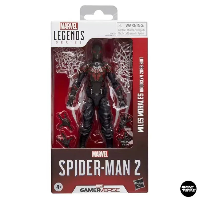 Original Hasbro Marvel Legends Series MILES MORALES Brooklyn 2099 SUIT Spider Man 2 Action Toy Figure Model Ornaments