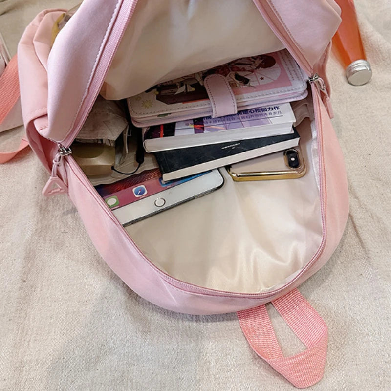 Kawai Capybara Backpack Female Large-capacity Cartoon Funny Backpack Soft Girl Cartoon Animation Student Backpack Light Love Bag