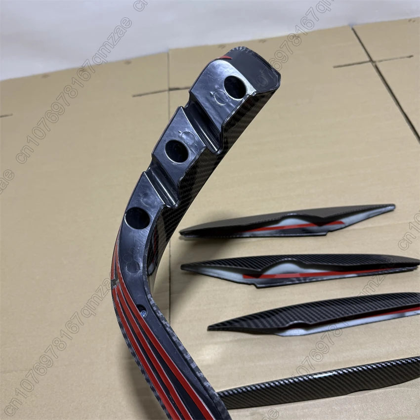 For Mercedes Benz GLC Class X253 GLC260 300 GLC43 AMG 2016-2019 Car Front Bumper Splitter Spoiler Fog Light Trim Gloss Black