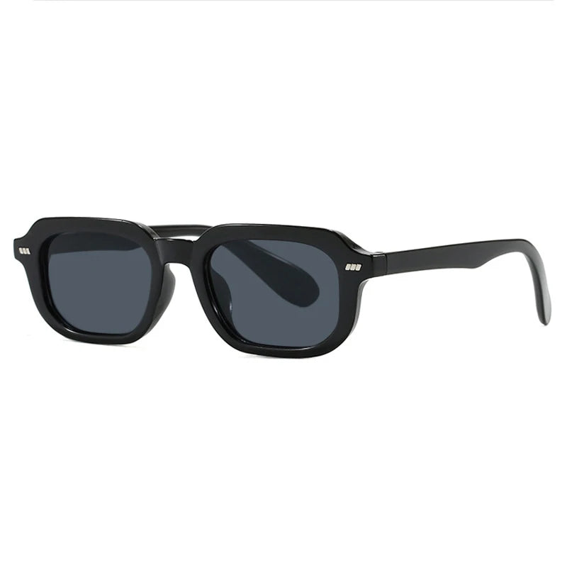 JNPCXI New Fashion Square Sunglasses Women Black Tea Shades UV400 Retro Trending Men Punk Rectangle Leopard Sun Glasses