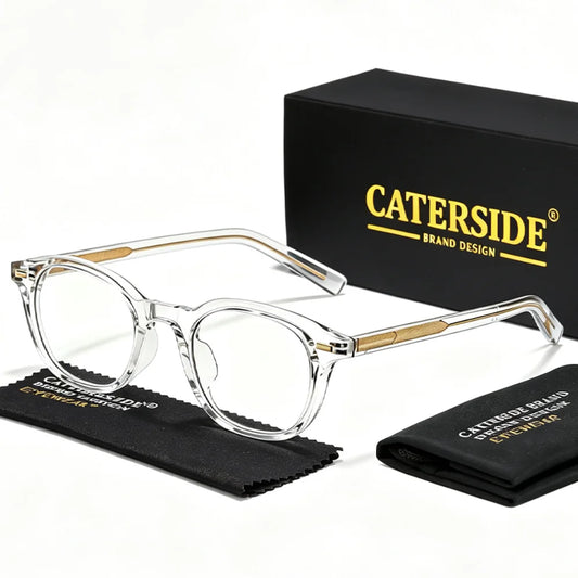 CATERSIDE Fashion Men Square Anti Blue Light Glasses Tr-90 Spring Hinge Glasses Frame Women Computer Protective Reading Glasses