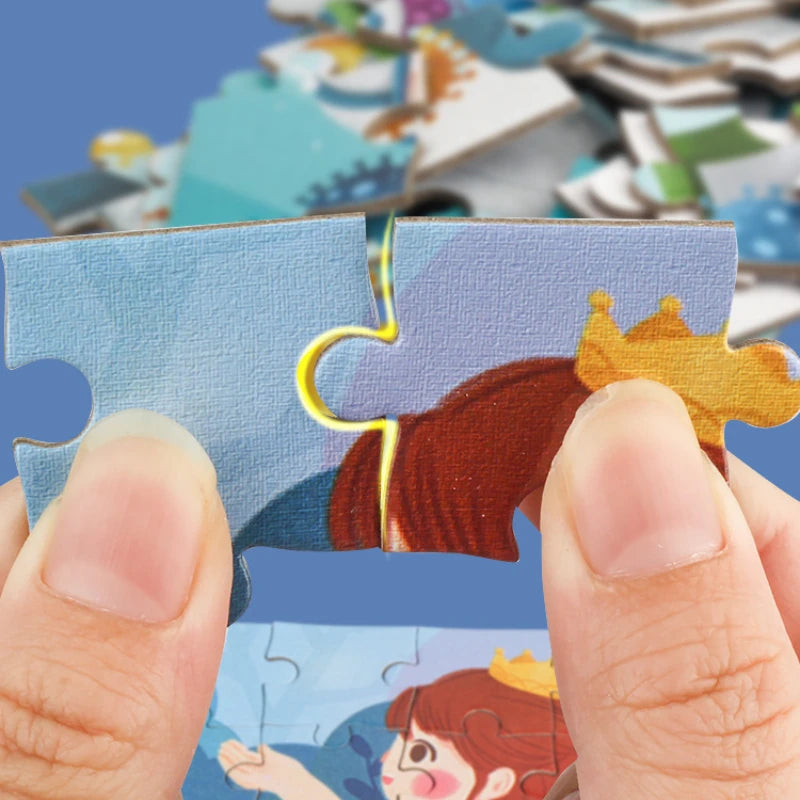 36 Pieces of Children's Paper Mini Cartoon Puzzles Educational Toys Kindergarten Prizes Birthday Gifts English Packaging