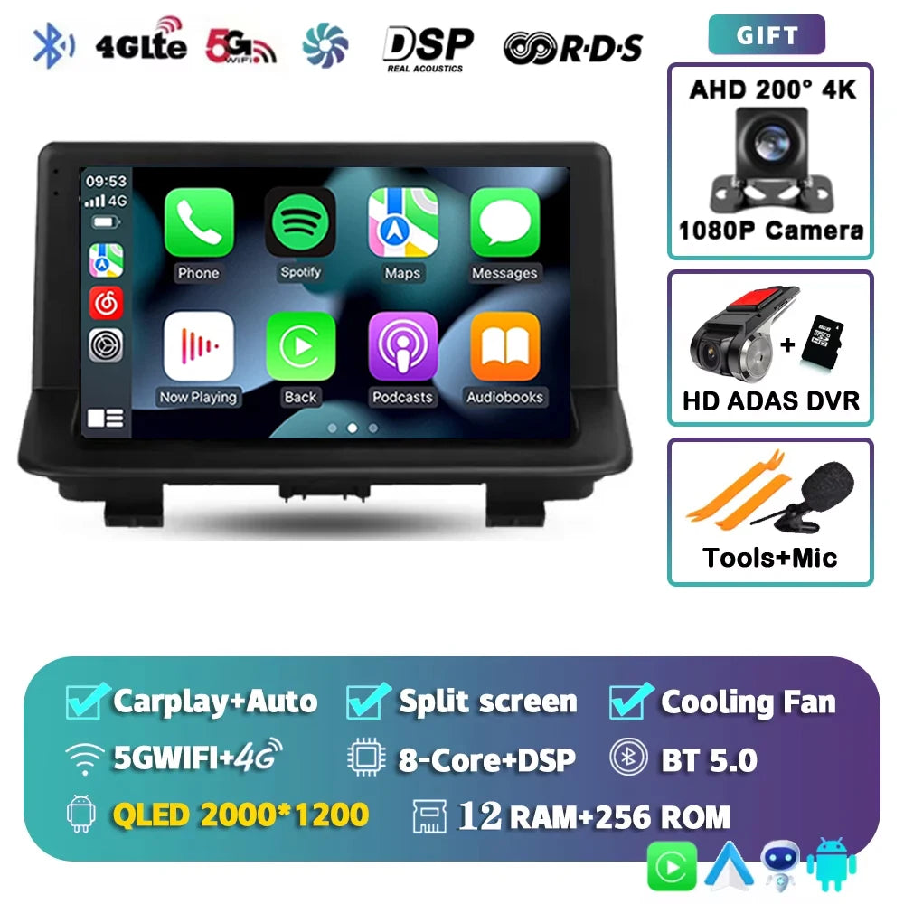 For Audi Q3 1 8U 2011 - 2018 2K 12+256 QLED Android 15 CarPlay Car Radio Multimedia Video Player GPS stereo Head Unit 4G WIFI