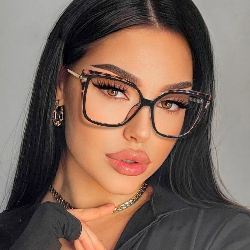 Square flat light glasses for women, anti blue light frame, internet famous, same glasses frame for taking photos