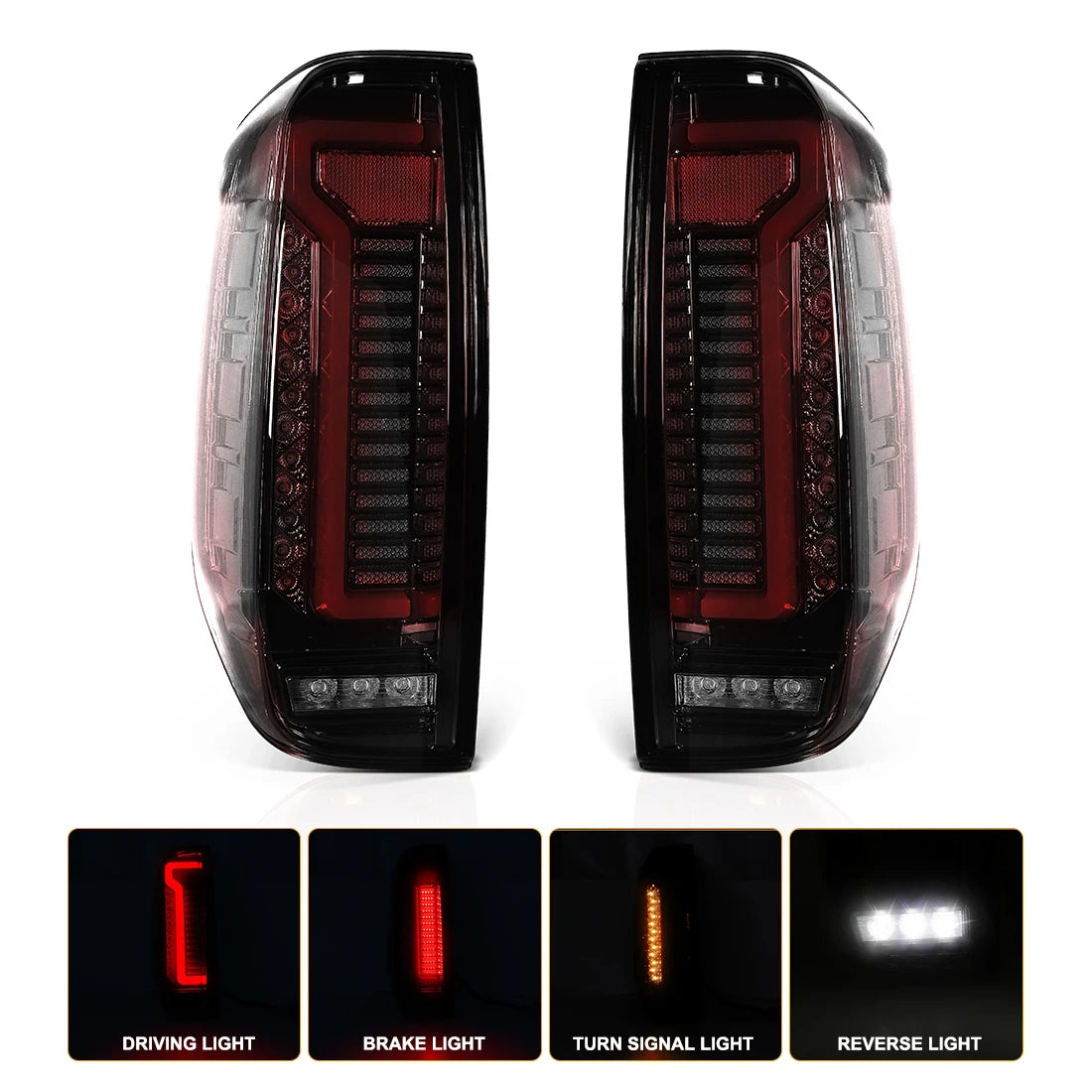 For Nissan Navara NP300 2005 2006 2007 - 2010 2011 2012 2013 2014 Car Tail Lamps LED Brake Turn Signal Reverse Taillights 12V