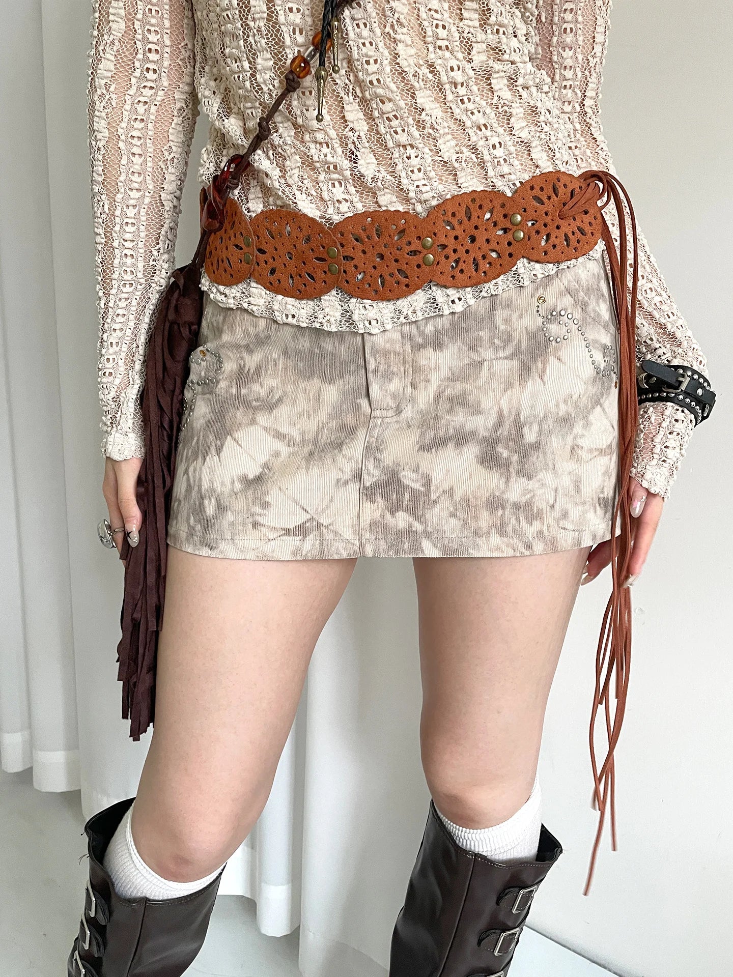 Retro Ethnic Brown Wide Belt For Women Bohemian Waistcoat With Skirt And Jeans Straps