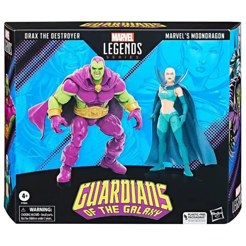Original Hasbro Marvel Legends Series Drax The Destroyer & Moondragon Action Figures Toys Model Ornaments