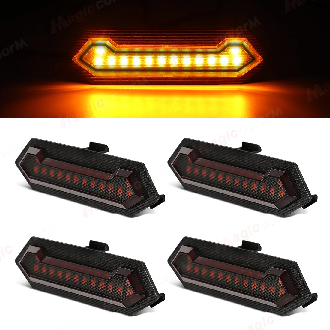 4PCS Grille Lights For Toyota Tacoma TRD Sport 2024 2025 Front Grill Car LED White Amber Blue Red Warning Daylights DRL 12V