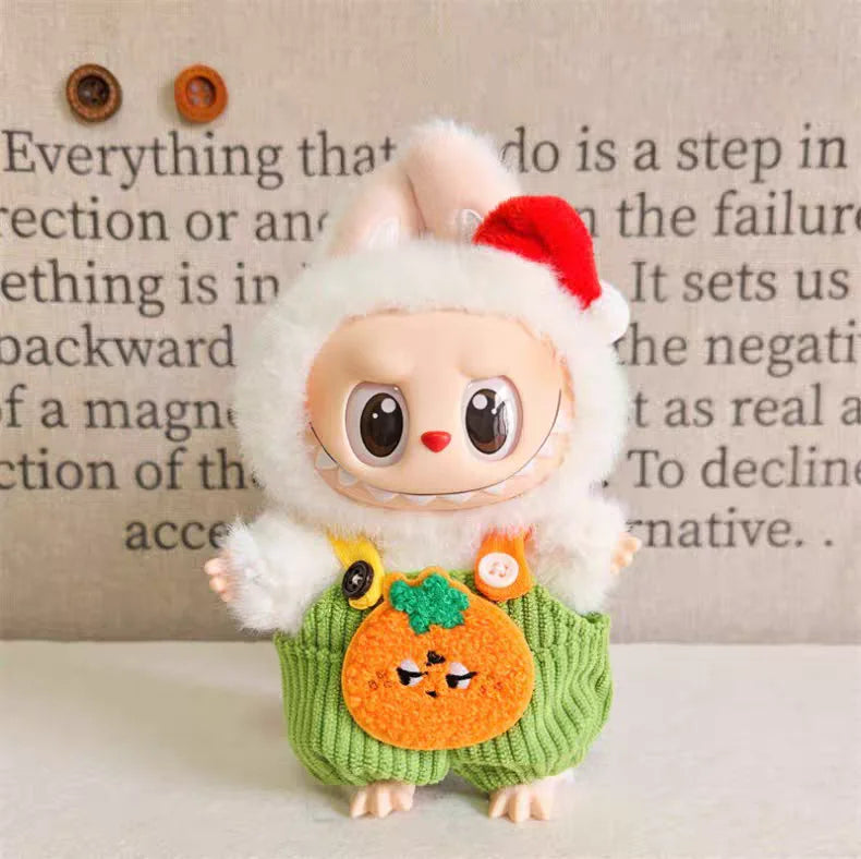 Labubu Clothes For 15-17CM I II III Labubu Outfits Mini Plush Cotton Idol Doll Universal Clothing  Party Accessories Gifts