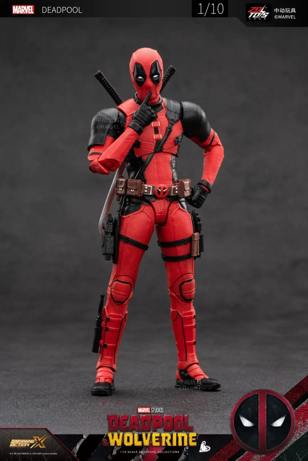 ZD Toys Deadpool & Wolverine Action Figure ZD Original 1/10 X-Men Limited Ed