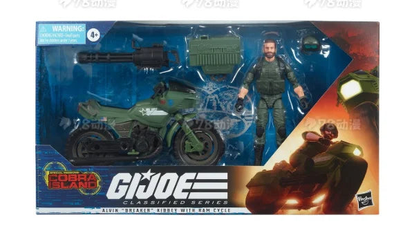 Original Hasbro G.I. Joe Classified Series Alvin “Breaker” Kinney with RAM Cycle Anime Figures Toys Models Collection