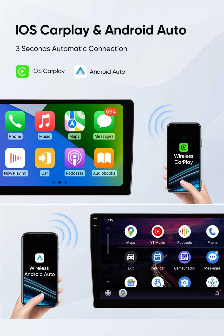 For Volkswagen POLO 5 2008 - 2020 Android 15 12+256GB Car Radio Carplay Auto Multimedia Stereo Video Player GPS Navigation