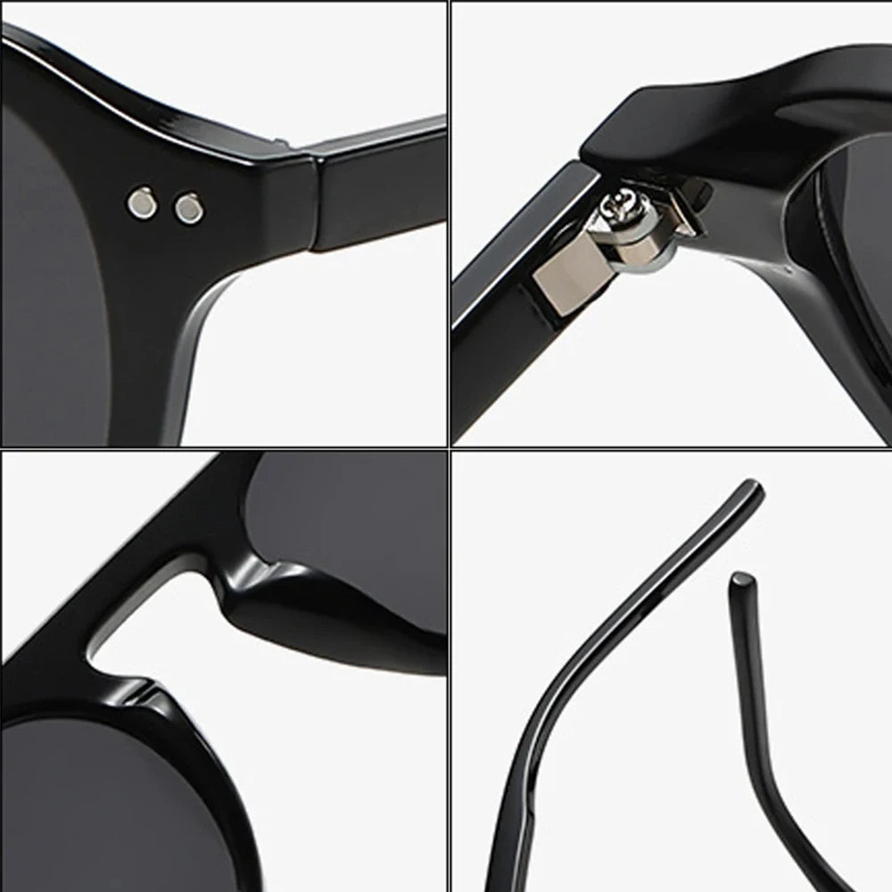 JNPCXI Retro Square Rivets Sunglasses Men Fashion Luxury Shades Trending Women Sun Glasses UV400 Eyewear
