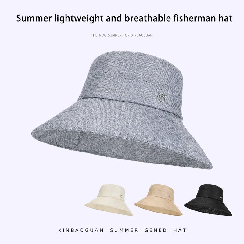 6186-Spring and summer outdoor travel sun hat, fashionable, simple and versatile, sunprotectionhatfor men and women, large brim,