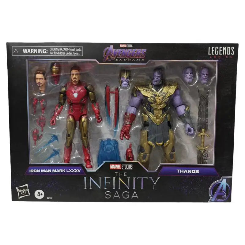 Original Hasbro Marvel Legends Series The Infinity Saga Iron Man 85 and Thanos Anime Figure Toys Collection Models