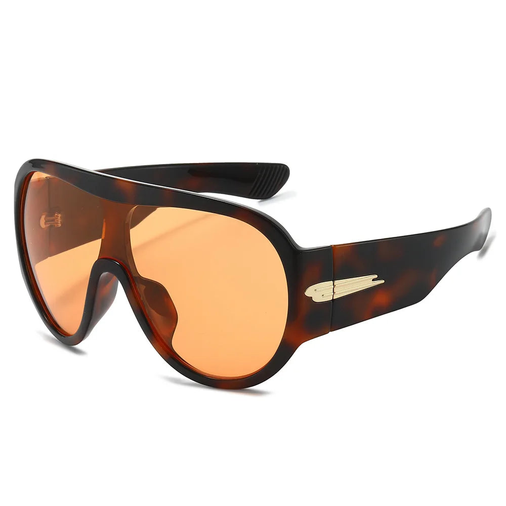 JNPCXI Oversized One-Piece Shield Sunglasses Women Luxury Brand Flat Top Windproof Sun Glasses Ladies Y2K Punk Goggle Shades