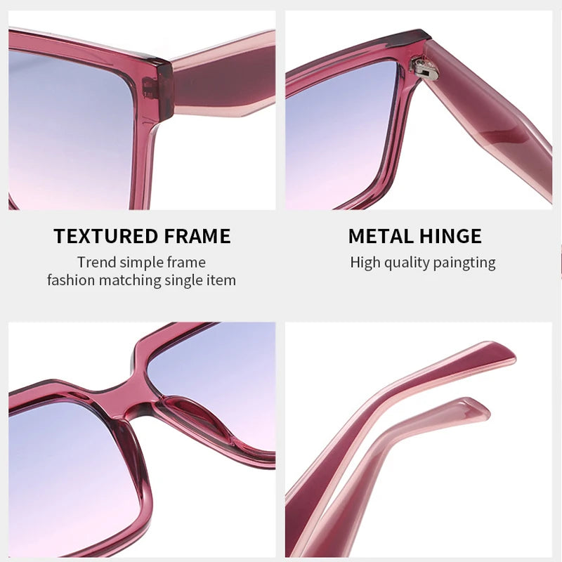 JNPCXI New Vintage Square Sunglasses Men Women Retro Purple Sun Glasses Unisex Ins Popular Shades Women Eyewear UV400