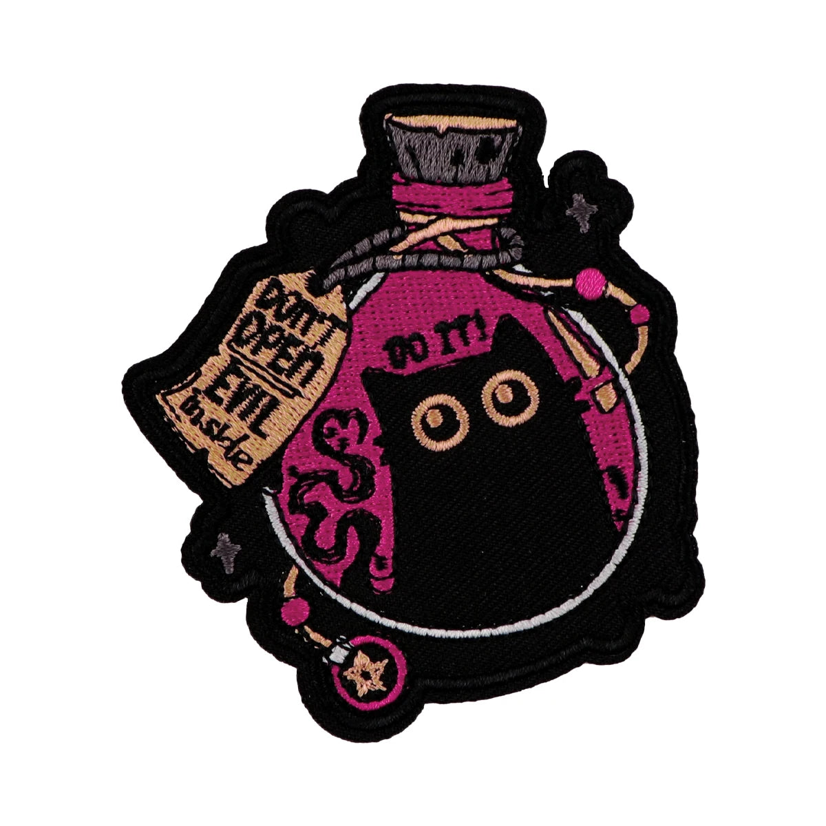 Witch Embroidery Patch Black Cat Iron On Patches for Clothing Thermoadhesive Patches Cartoon Patches On Clothes Badge DIY Sew