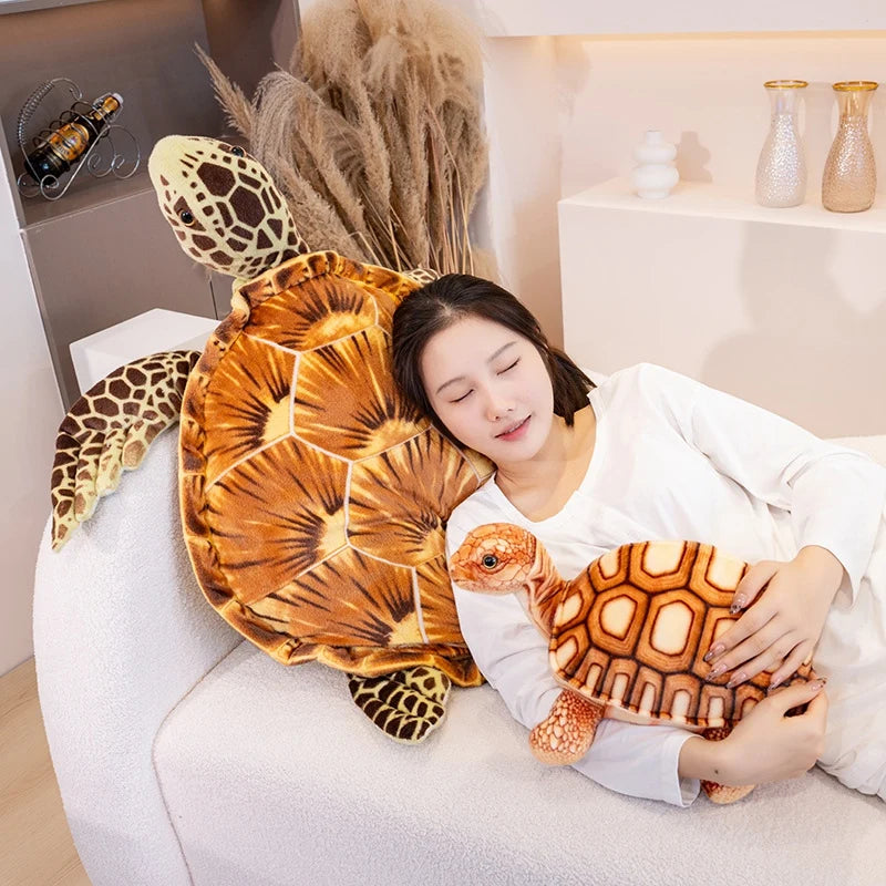 Cute Baby Super Green Simulation Stuffed Tortoise Realistic Sea Turtle Animal Plush Baby Toy Gift Hot Sale Home Decoration Gift